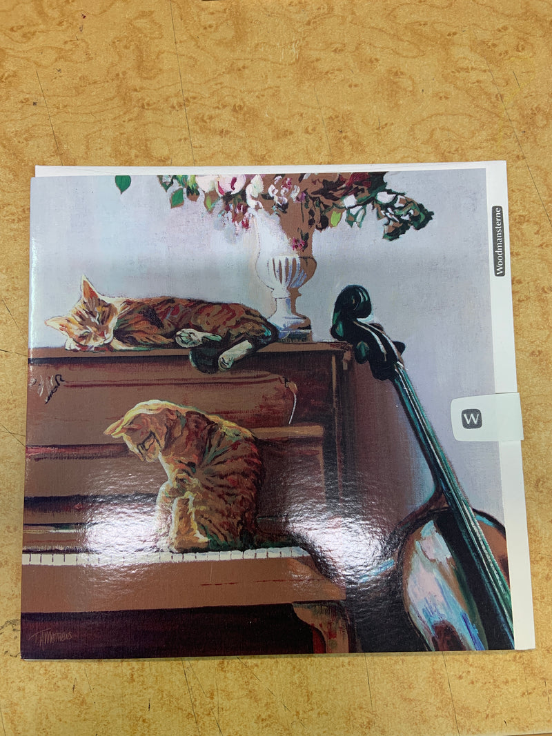 Greeting Card Deluxe Cats & Piano