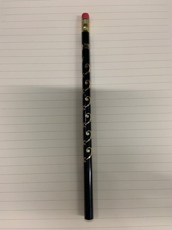 Pencil - Bass Clef - Black and Gold