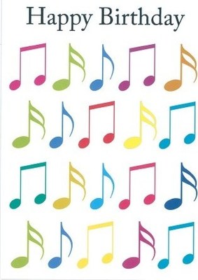 Greeting Card Jazzy Music Notes