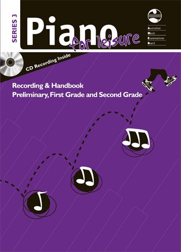 AMEB Piano For Leisure Series 3 Recording & Handbook - Preliminary, Grade 1 & Grade 2