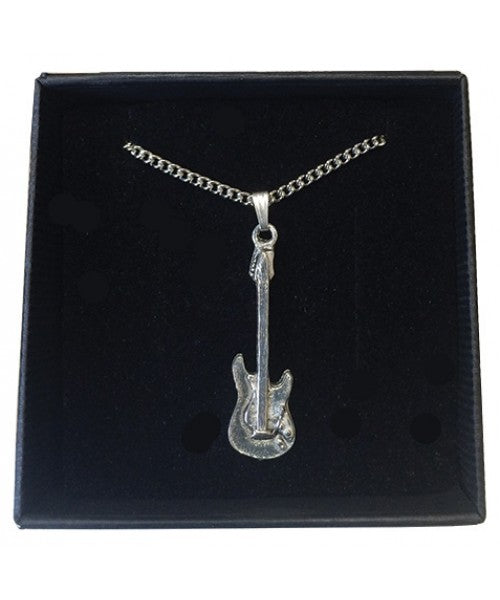 Necklace Electric Guitar Pewter
