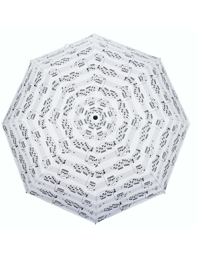 Folding Umbrella White with Manuscript