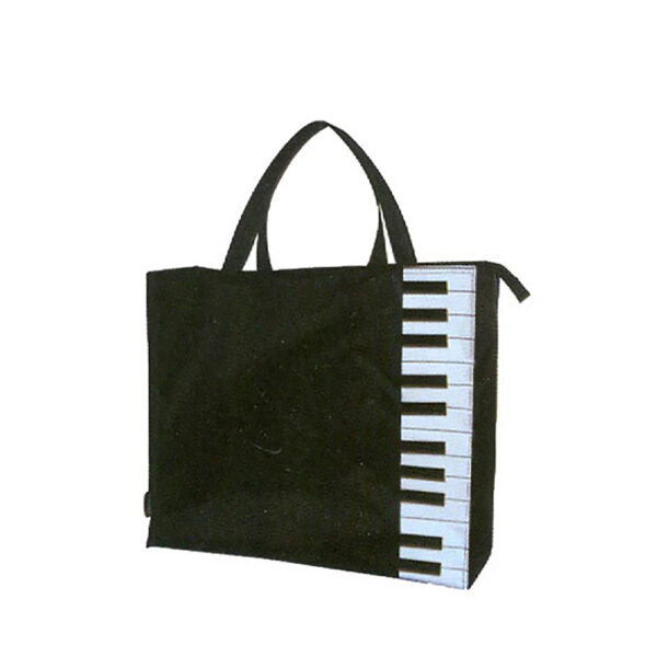 Music Bag Black Canvas With Keyboard