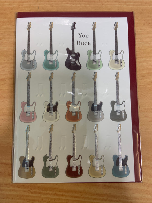 Greeting Card You Rock Electric Guitars