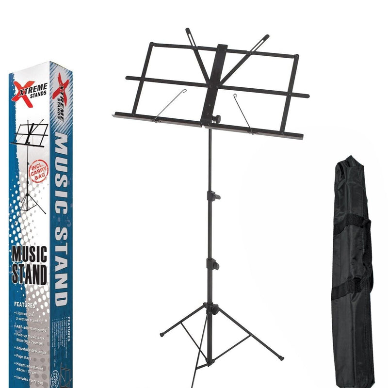 Music Stand Lightweight - Black with bag