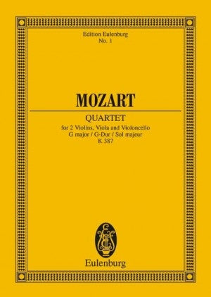 Mozart String Quartet in G major K387 Study Score