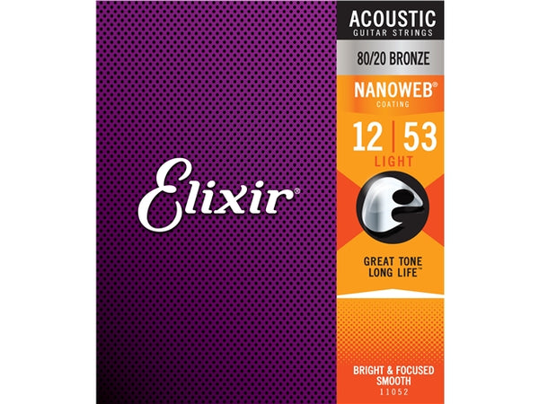 Elixir : Acoustic Nano Light 80/20 Bronze 12-53