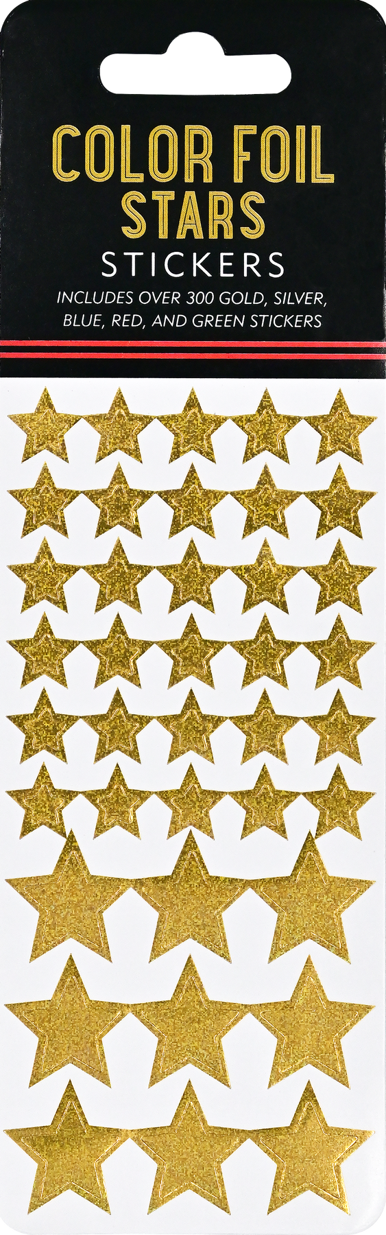 Stickers -  Stars Foil (Mixed Colours)