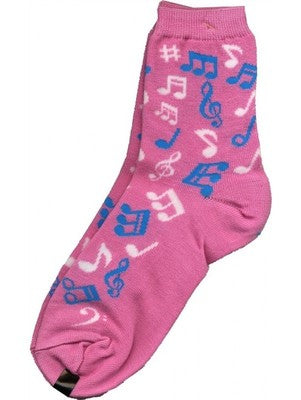 Socks Pink with notes Unisex