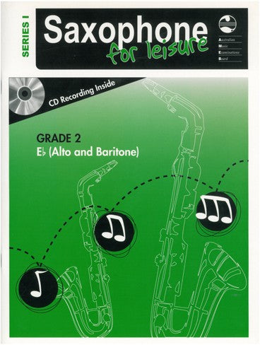 Saxophone For Leisure E Flat Series 1 Book & CD - Grade 2