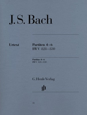 JS Bach : Partitas 4-6 BWV 828-830 : Henle Edition