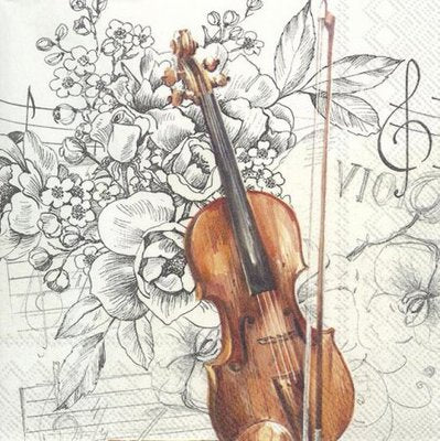 Serviettes Violin Bella Musica