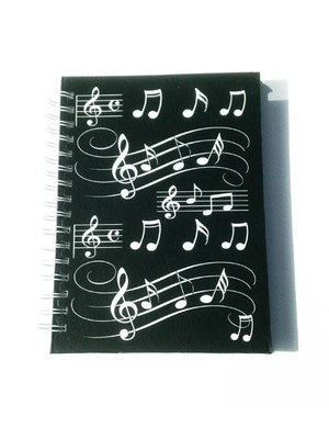 Notebook Music Notes A6 Hardback