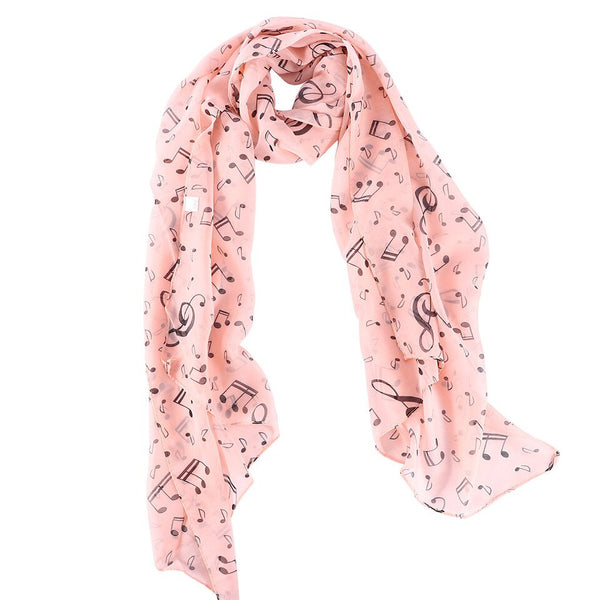 Music Scarf Pink