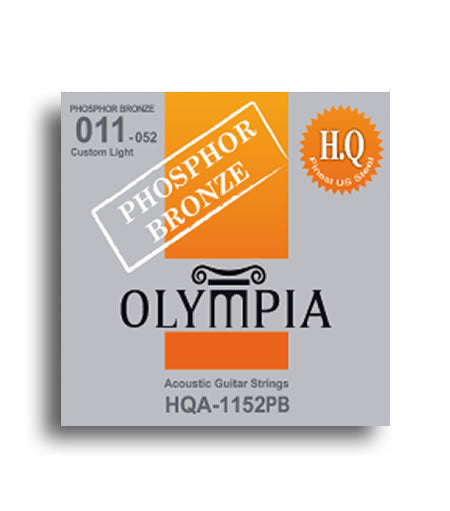 Olympia HQ Series Phosphor Bronze Custom Light Acoustic Guitar Strings Set (11-52)