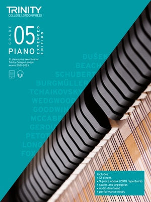 Trinity Piano - Piano Exam Pieces & Exercises 2021-2023 Extended Edition - Grade 5