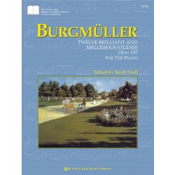 Bürgmuller : Twelve Brilliant and Melodious Studies Op. 105