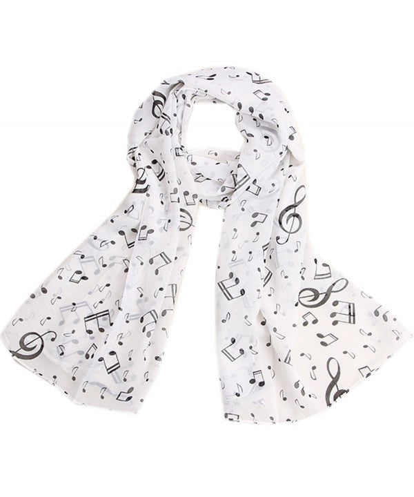 Music Scarf White